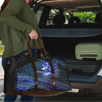 Fenrir Travel Bag with Blue Wolf, Runes and Ragnarok End of Gods Tribute - Wonder Print Shop