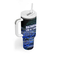 Fenrir Tumbler With Handle with Blue Wolf, Runes and Ragnarok End of Gods Tribute - Wonder Print Shop