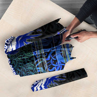 Fenrir Umbrella with Blue Wolf, Runes and Ragnarok End of Gods Tribute - Wonder Print Shop
