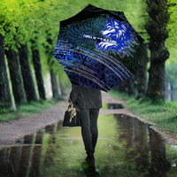 Fenrir Umbrella with Blue Wolf, Runes and Ragnarok End of Gods Tribute - Wonder Print Shop