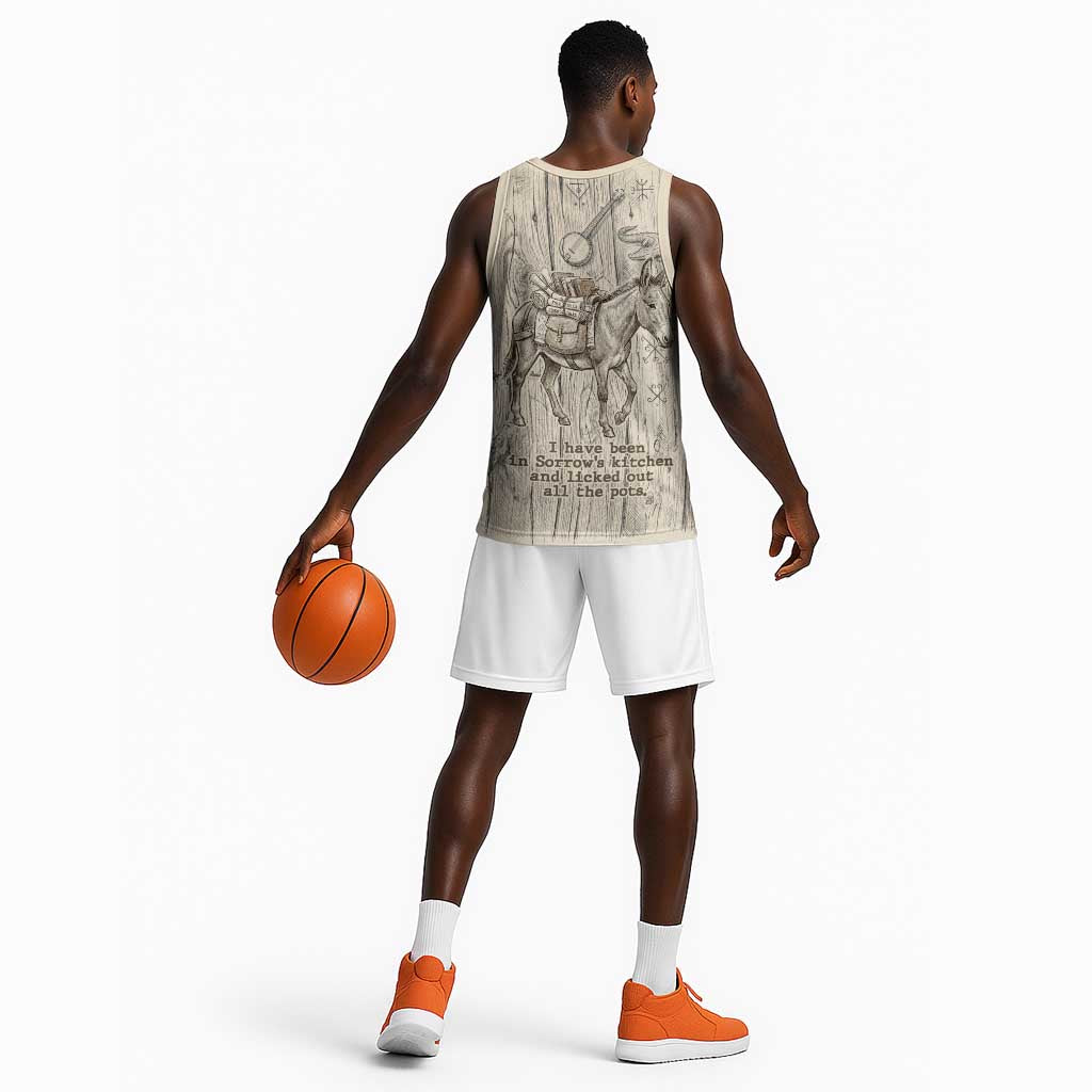 Zora Neale Hurston Basketball Jersey Rustic Wood Engraved Style Illustration Joyful Portrait with Book and Map Donkey - Wonder Print Shop