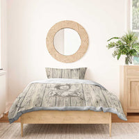Zora Neale Hurston Bedding Set Rustic Wood Engraved Style Illustration Joyful Portrait with Book and Map Donkey - Wonder Print Shop