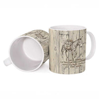 Zora Neale Hurston Ceramic Mug Rustic Wood Engraved Style Illustration Joyful Portrait with Book and Map Donkey - Wonder Print Shop