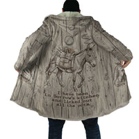 Zora Neale Hurston Cloak Rustic Wood Engraved Style Illustration Joyful Portrait with Book and Map Donkey - Wonder Print Shop