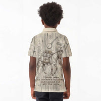 Zora Neale Hurston Kid Polo Shirt Rustic Wood Engraved Style Illustration Joyful Portrait with Book and Map Donkey - Wonder Print Shop