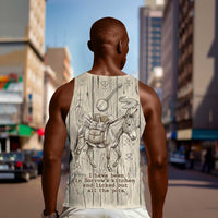 Zora Neale Hurston Men Tank Top Rustic Wood Engraved Style Illustration Joyful Portrait with Book and Map Donkey - Wonder Print Shop