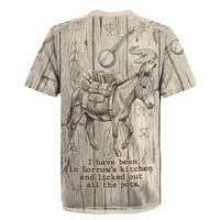 Zora Neale Hurston Rugby Jersey Rustic Wood Engraved Style Illustration Joyful Portrait with Book and Map Donkey - Wonder Print Shop