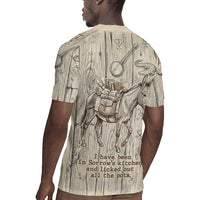 Zora Neale Hurston Rugby Jersey Rustic Wood Engraved Style Illustration Joyful Portrait with Book and Map Donkey - Wonder Print Shop
