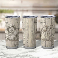 Zora Neale Hurston Tumbler Cup Rustic Wood Engraved Style Illustration Joyful Portrait with Book and Map Donkey - Wonder Print Shop