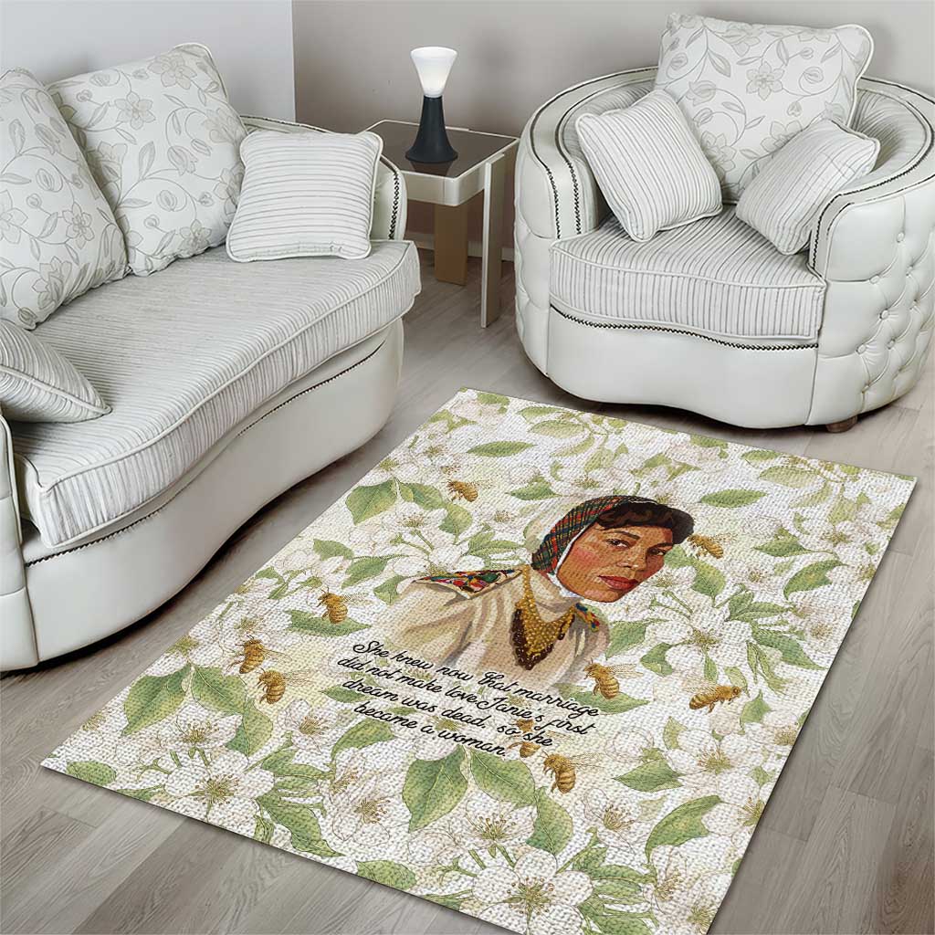 Zora Neale Hurston Area Rug Floral Illustration Featuring Janie’s Dream from Their Eyes Were Watching God - Wonder Print Shop