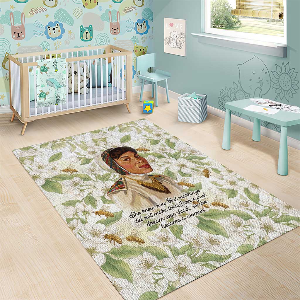 Zora Neale Hurston Area Rug Floral Illustration Featuring Janie’s Dream from Their Eyes Were Watching God - Wonder Print Shop