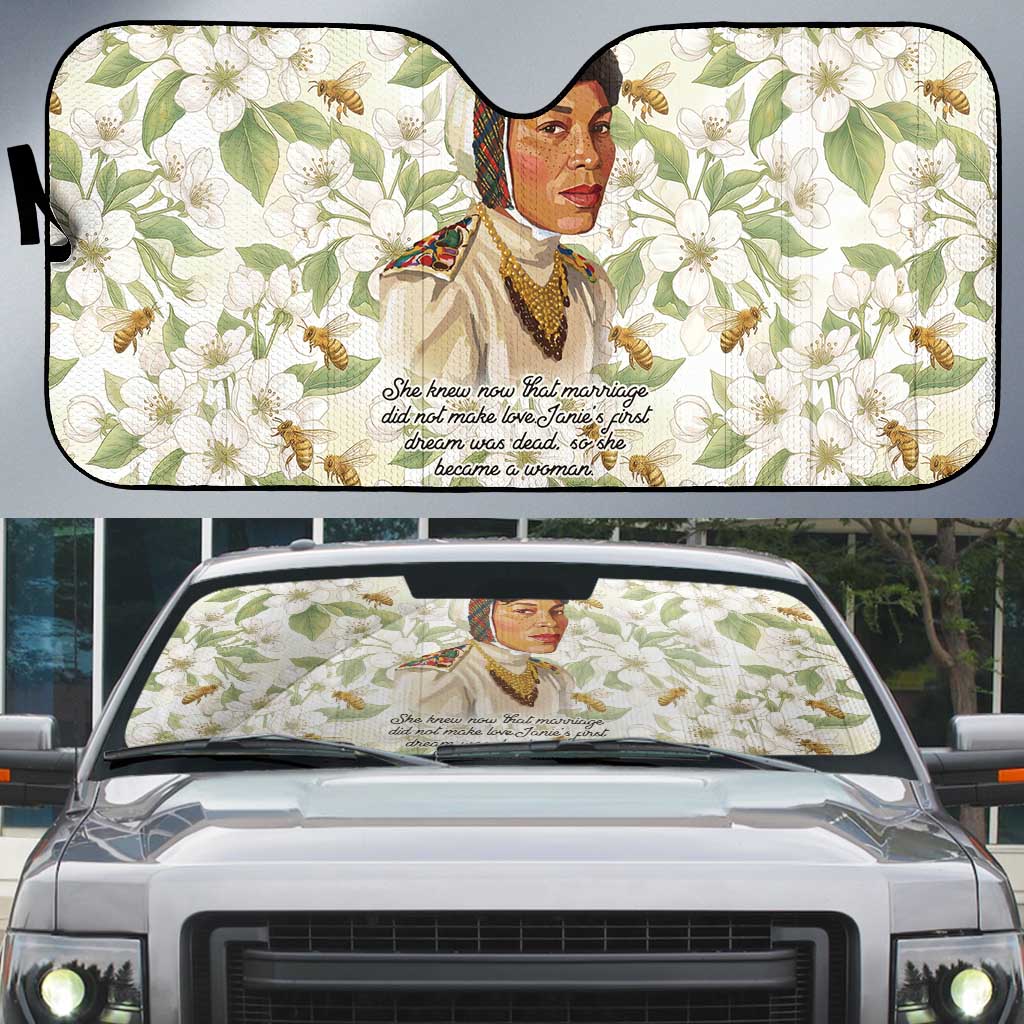 Zora Neale Hurston Auto Sun Shade Floral Illustration Featuring Janie’s Dream from Their Eyes Were Watching God - Wonder Print Shop