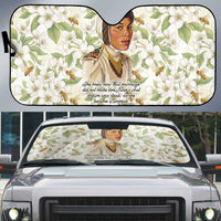 Zora Neale Hurston Auto Sun Shade Floral Illustration Featuring Janie’s Dream from Their Eyes Were Watching God - Wonder Print Shop