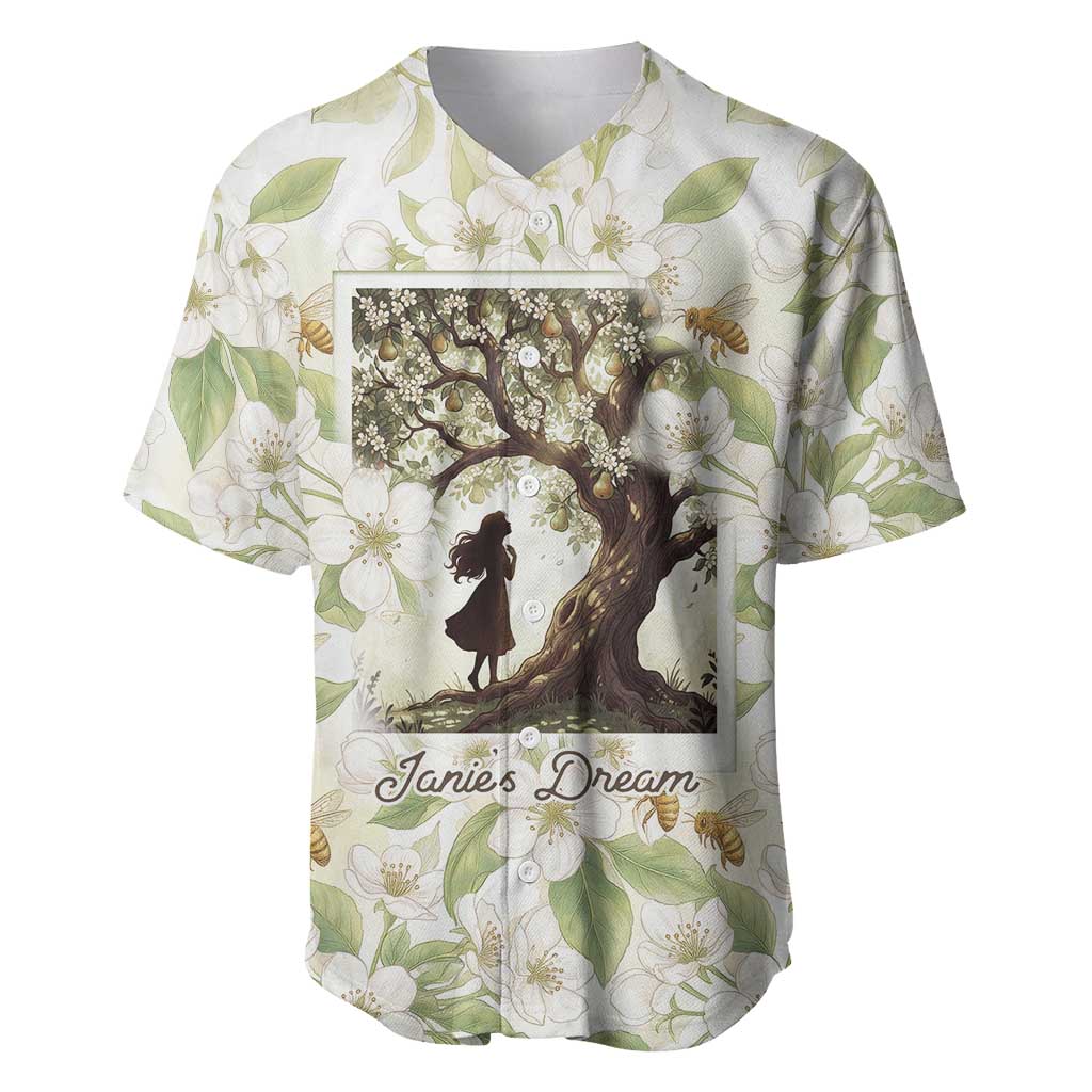 Zora Neale Hurston Baseball Jersey Floral Illustration Featuring Janie’s Dream from Their Eyes Were Watching God - Wonder Print Shop