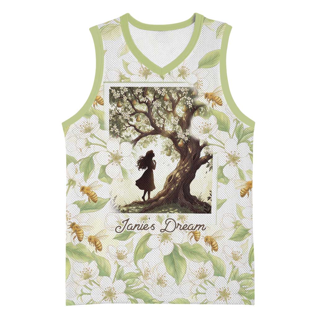 Zora Neale Hurston Basketball Jersey Floral Illustration Featuring Janie’s Dream from Their Eyes Were Watching God - Wonder Print Shop