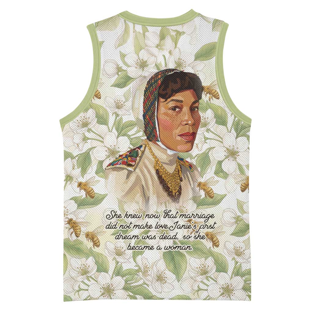 Zora Neale Hurston Basketball Jersey Floral Illustration Featuring Janie’s Dream from Their Eyes Were Watching God - Wonder Print Shop