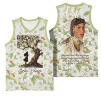 Zora Neale Hurston Basketball Jersey Floral Illustration Featuring Janie’s Dream from Their Eyes Were Watching God - Wonder Print Shop