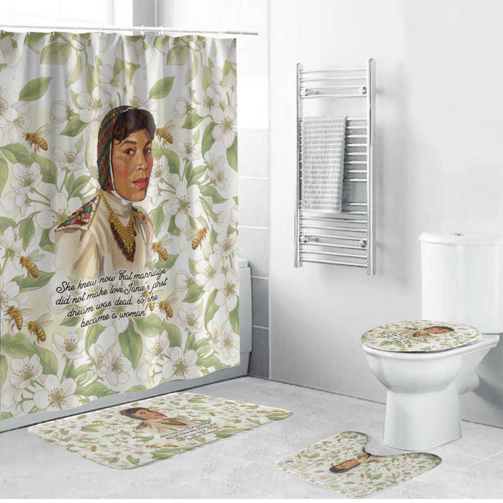 Zora Neale Hurston Bathroom Set Floral Illustration Featuring Janie’s Dream from Their Eyes Were Watching God - Wonder Print Shop