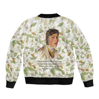 Zora Neale Hurston Bomber Jacket Floral Illustration Featuring Janie’s Dream from Their Eyes Were Watching God - Wonder Print Shop