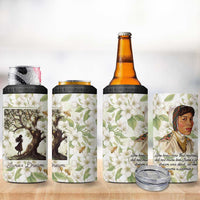 Zora Neale Hurston 4 in 1 Can Cooler Tumbler Floral Illustration Featuring Janie’s Dream from Their Eyes Were Watching God - Wonder Print Shop