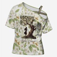 Zora Neale Hurston Cross Shoulder Shirt Floral Illustration Featuring Janie’s Dream from Their Eyes Were Watching God - Wonder Print Shop