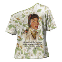 Zora Neale Hurston Cross Shoulder Shirt Floral Illustration Featuring Janie’s Dream from Their Eyes Were Watching God - Wonder Print Shop
