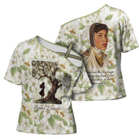 Zora Neale Hurston Cross Shoulder Shirt Floral Illustration Featuring Janie’s Dream from Their Eyes Were Watching God - Wonder Print Shop