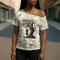 Zora Neale Hurston Cross Shoulder Shirt Floral Illustration Featuring Janie’s Dream from Their Eyes Were Watching God - Wonder Print Shop