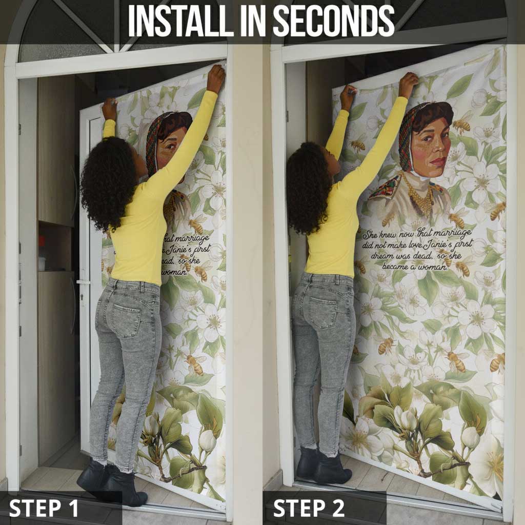 Zora Neale Hurston Door Cover Floral Illustration Featuring Janie’s Dream from Their Eyes Were Watching God - Wonder Print Shop