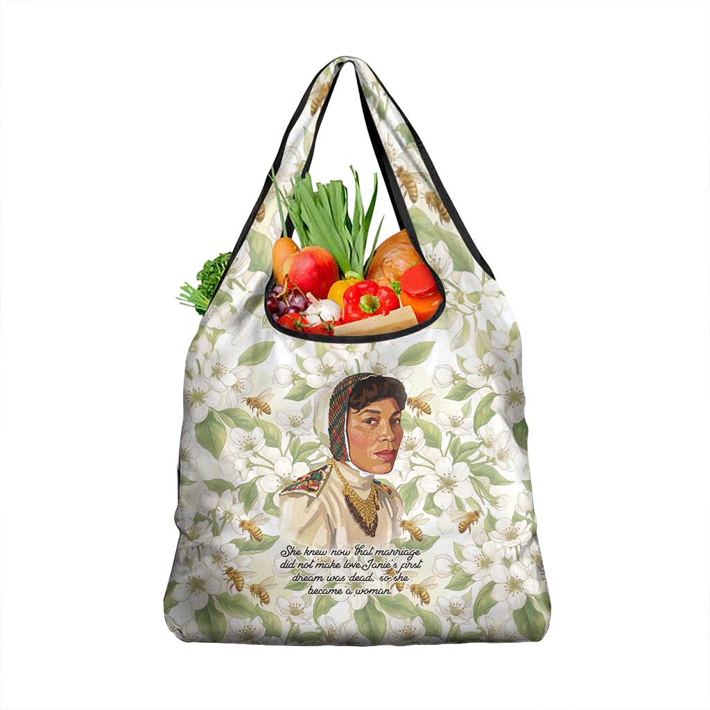Zora Neale Hurston Grocery Bag Floral Illustration Featuring Janie’s Dream from Their Eyes Were Watching God - Wonder Print Shop