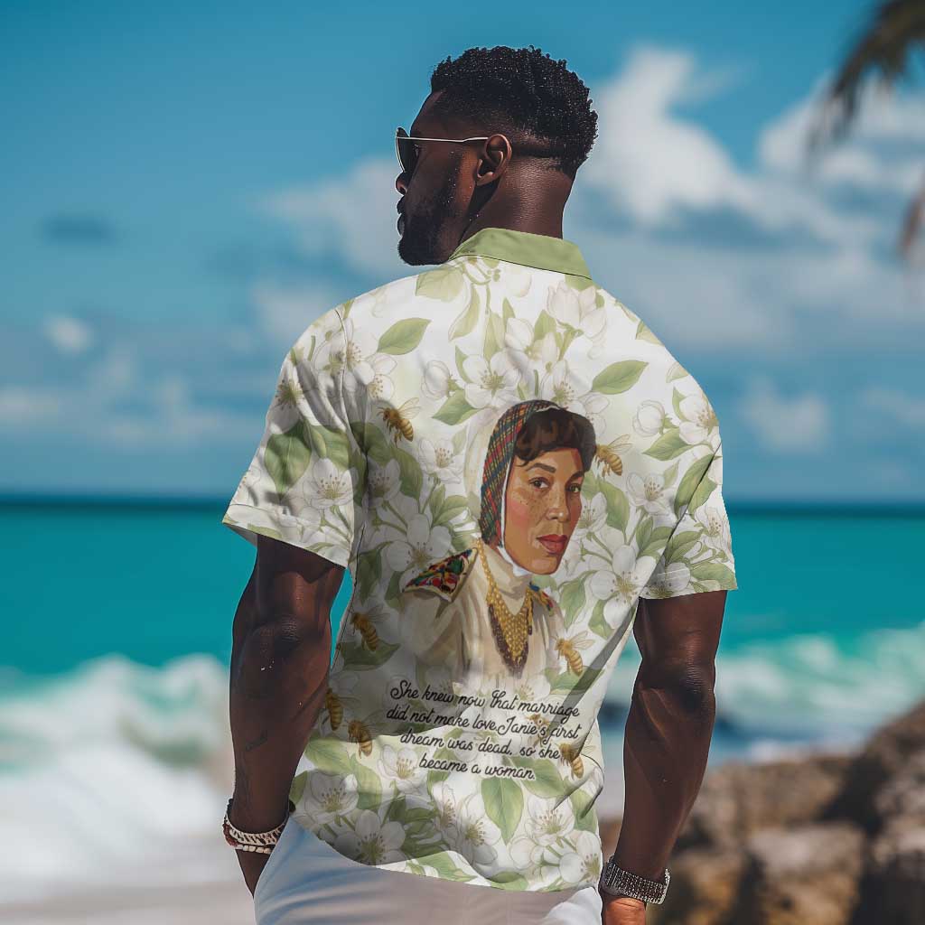 Zora Neale Hurston Hawaiian Shirt Floral Illustration Featuring Janie’s Dream from Their Eyes Were Watching God - Wonder Print Shop