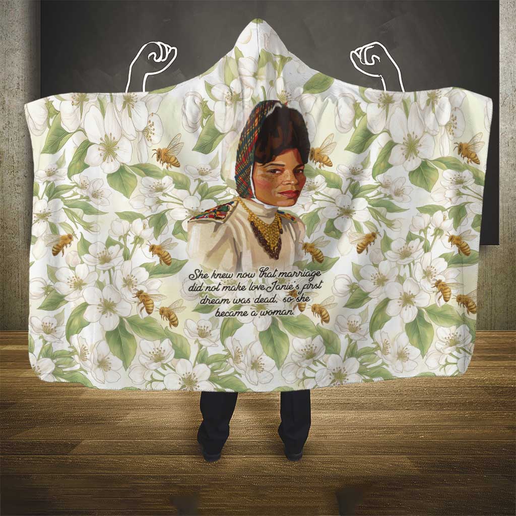 Zora Neale Hurston Hooded Blanket Floral Illustration Featuring Janie’s Dream from Their Eyes Were Watching God - Wonder Print Shop
