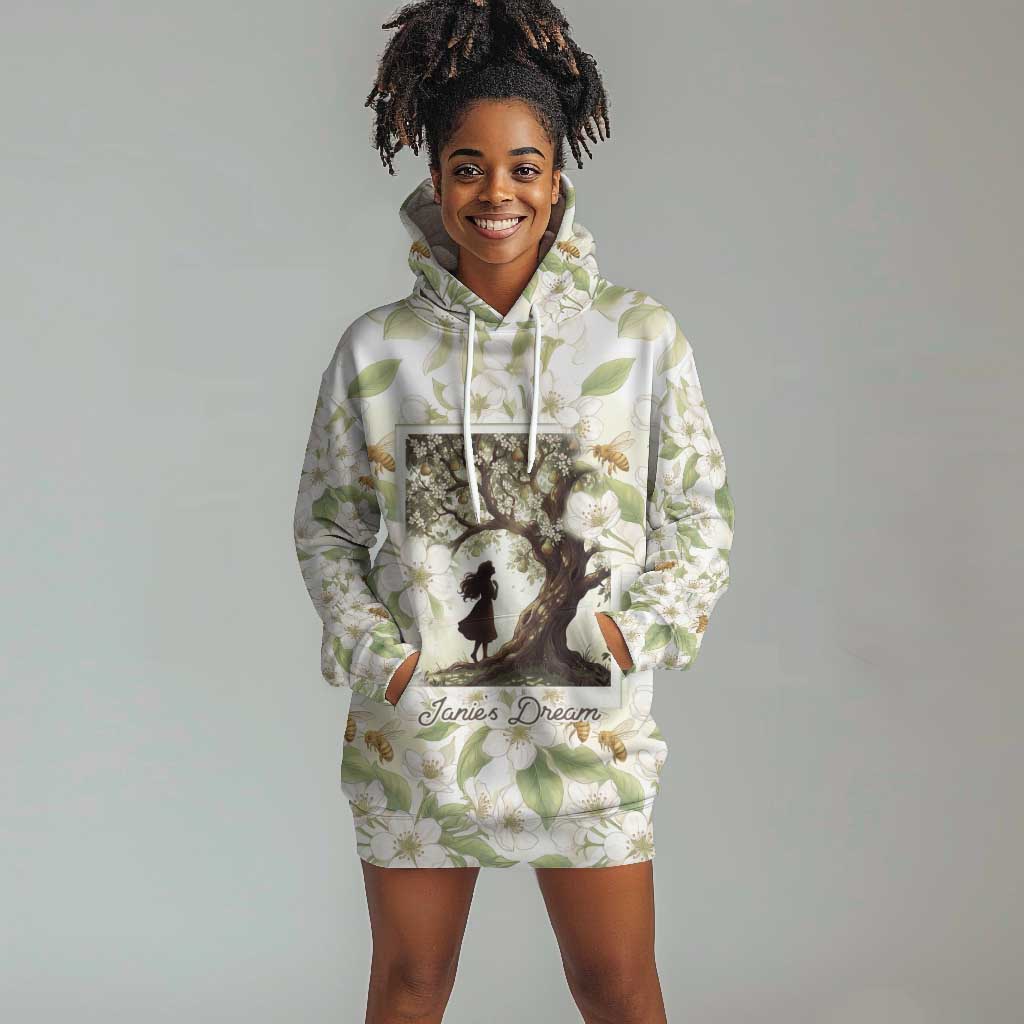 Zora Neale Hurston Hoodie Dress Floral Illustration Featuring Janie’s Dream from Their Eyes Were Watching God - Wonder Print Shop