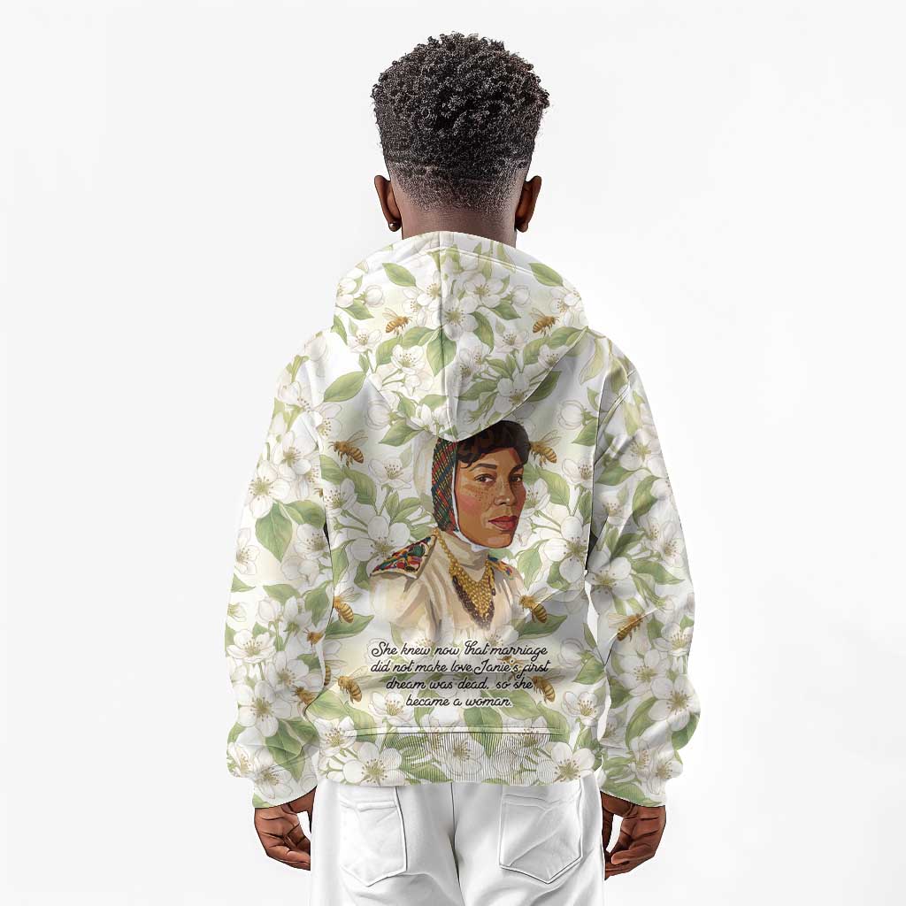 Zora Neale Hurston Kid Hoodie Floral Illustration Featuring Janie’s Dream from Their Eyes Were Watching God - Wonder Print Shop