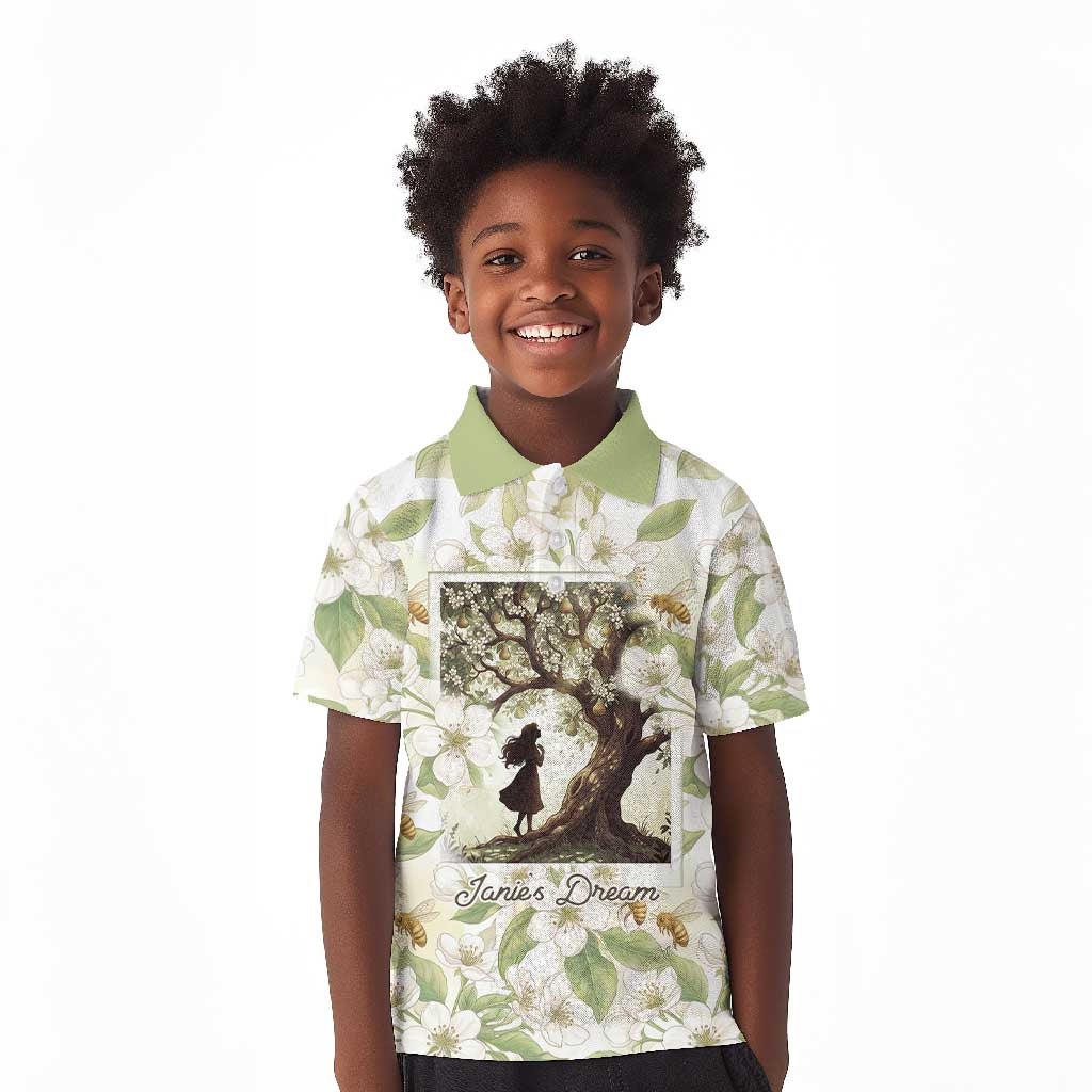 Zora Neale Hurston Kid Polo Shirt Floral Illustration Featuring Janie’s Dream from Their Eyes Were Watching God - Wonder Print Shop