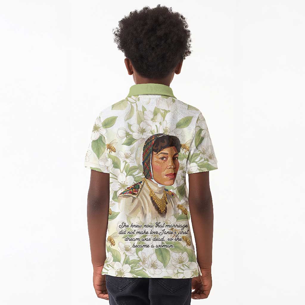 Zora Neale Hurston Kid Polo Shirt Floral Illustration Featuring Janie’s Dream from Their Eyes Were Watching God - Wonder Print Shop