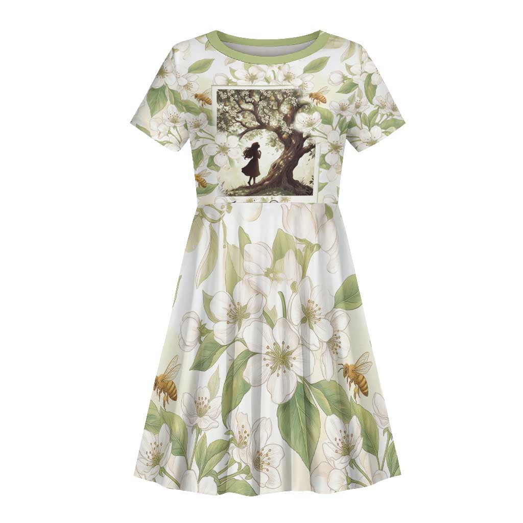 Zora Neale Hurston Kid Short Sleeve Dress Floral Illustration Featuring Janie’s Dream from Their Eyes Were Watching God - Wonder Print Shop