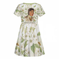 Zora Neale Hurston Kid Short Sleeve Dress Floral Illustration Featuring Janie’s Dream from Their Eyes Were Watching God - Wonder Print Shop