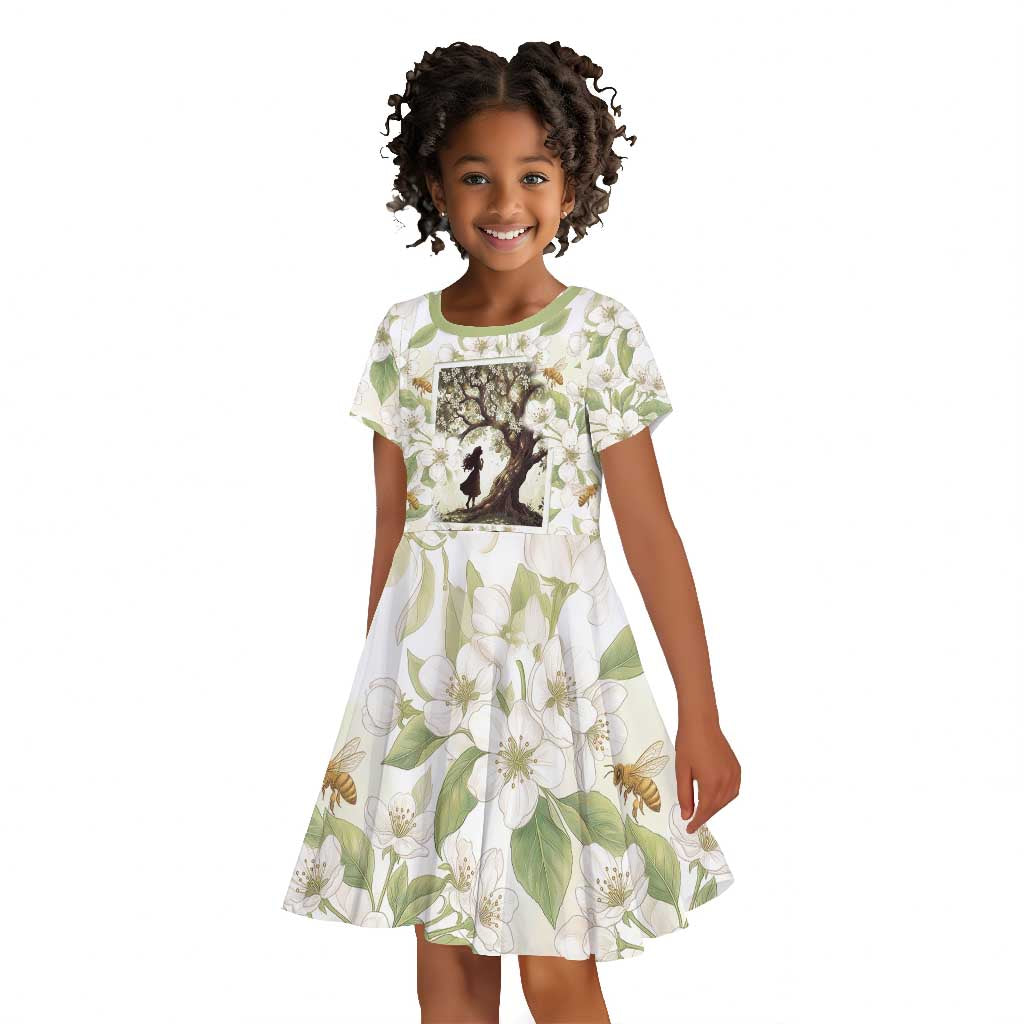 Zora Neale Hurston Kid Short Sleeve Dress Floral Illustration Featuring Janie’s Dream from Their Eyes Were Watching God - Wonder Print Shop