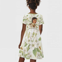 Zora Neale Hurston Kid Short Sleeve Dress Floral Illustration Featuring Janie’s Dream from Their Eyes Were Watching God - Wonder Print Shop