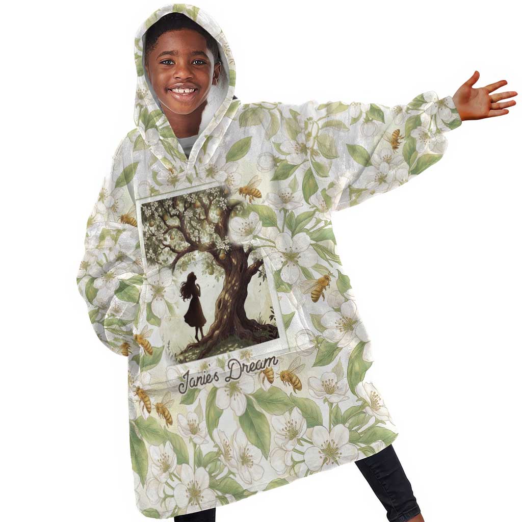 Zora Neale Hurston Kid Wearable Blanket Hoodie Floral Illustration Featuring Janie’s Dream from Their Eyes Were Watching God - Wonder Print Shop