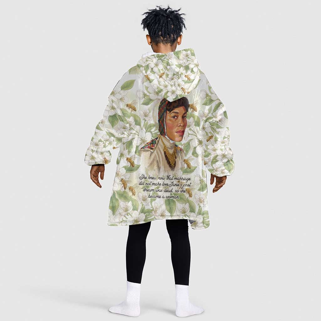Zora Neale Hurston Kid Wearable Blanket Hoodie Floral Illustration Featuring Janie’s Dream from Their Eyes Were Watching God - Wonder Print Shop