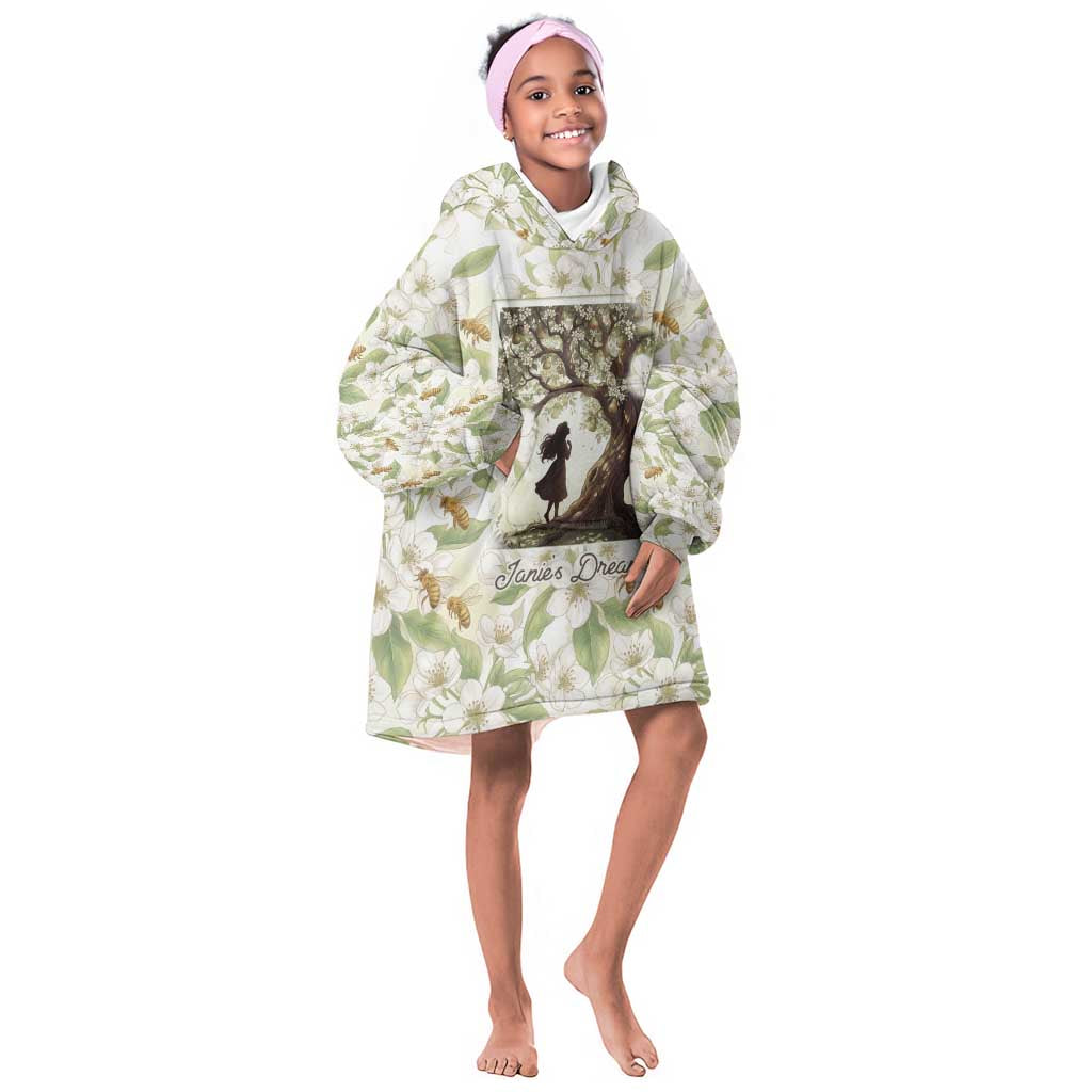 Zora Neale Hurston Kid Wearable Blanket Hoodie Floral Illustration Featuring Janie’s Dream from Their Eyes Were Watching God - Wonder Print Shop