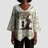 Zora Neale Hurston Kimono Sleeve Blouse Floral Illustration Featuring Janie’s Dream from Their Eyes Were Watching God - Wonder Print Shop