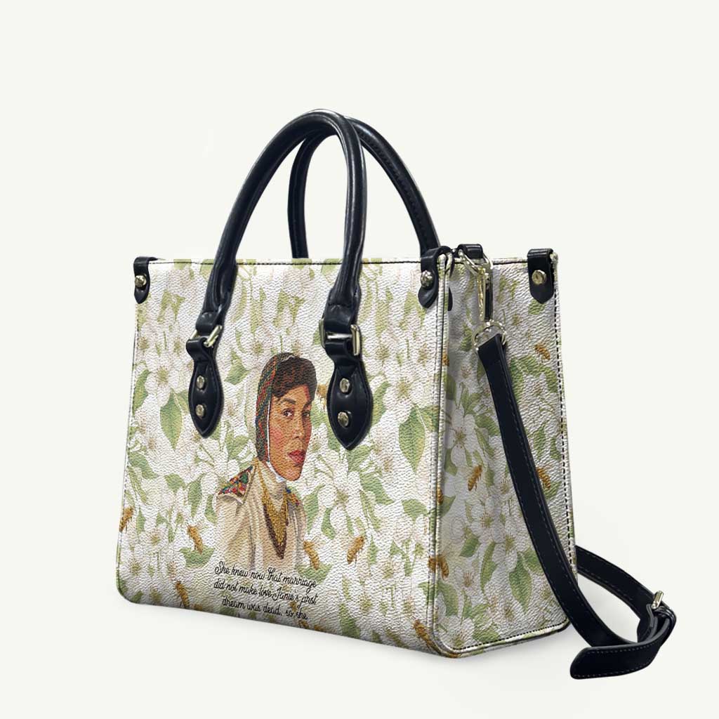 Zora Neale Hurston Leather Bag Floral Illustration Featuring Janie’s Dream from Their Eyes Were Watching God - Wonder Print Shop