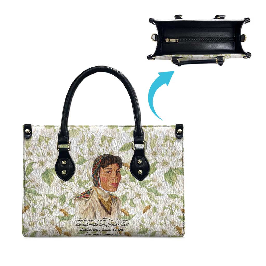Zora Neale Hurston Leather Bag Floral Illustration Featuring Janie’s Dream from Their Eyes Were Watching God - Wonder Print Shop