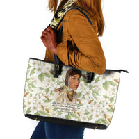 Zora Neale Hurston Leather Tote Bag Floral Illustration Featuring Janie’s Dream from Their Eyes Were Watching God - Wonder Print Shop