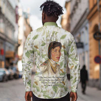 Zora Neale Hurston Long Sleeve Button Shirt Floral Illustration Featuring Janie’s Dream from Their Eyes Were Watching God - Wonder Print Shop