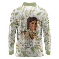 Zora Neale Hurston Long Sleeve Polo Shirt Floral Illustration Featuring Janie’s Dream from Their Eyes Were Watching God - Wonder Print Shop