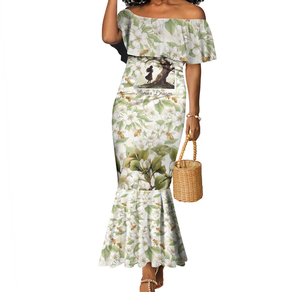 Zora Neale Hurston Mermaid Dress Floral Illustration Featuring Janie’s Dream from Their Eyes Were Watching God - Wonder Print Shop
